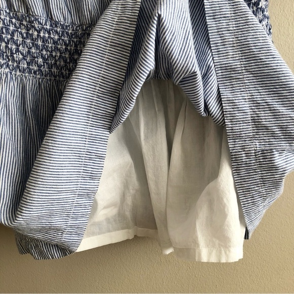 Juicy Couture Y2K Preppy Striped 3/4 Sleeve Long Tunic Shirt Blouse Top Blue - Picture 7 of 13